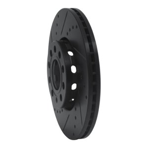 Audi A4 Brake Rotor (1) - Front Left - R1 Concepts - Drilled & Slotted - Black - `92-`08 Audi A4 Brake Rotor (1) - Front Left - R1 Concepts - Drilled & Slotted - Black - `92-`08